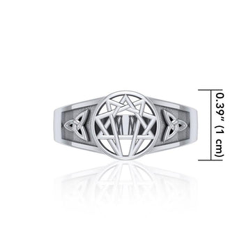 Enneagram Silver Ring TRI673 - Jewelry
